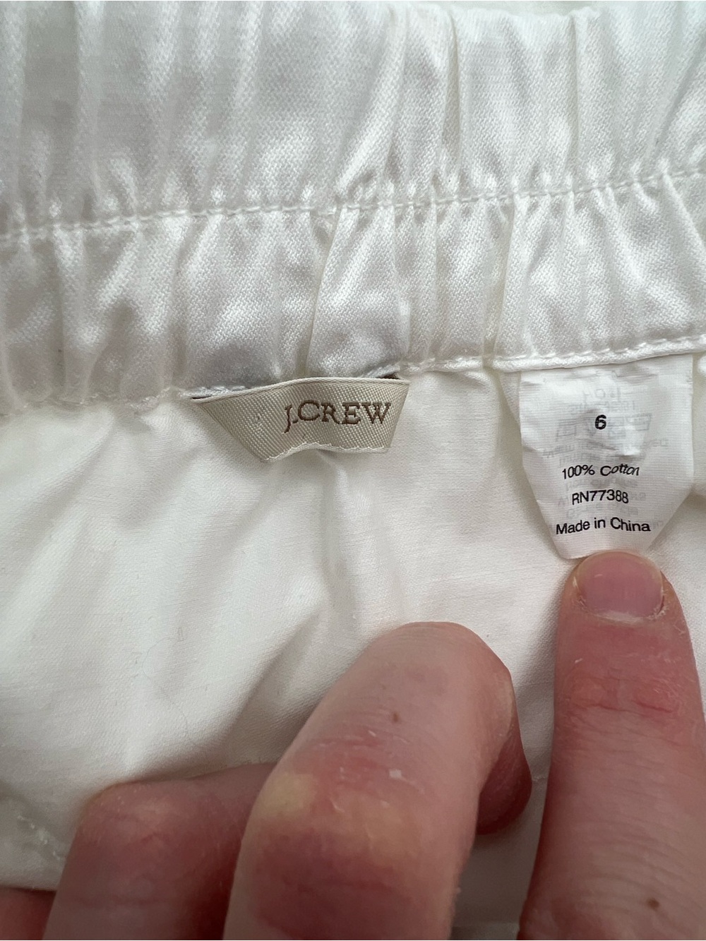J.Crew White Eyelet Lace Tiered Mini Skirt Size 6 - Picture 5 of 7